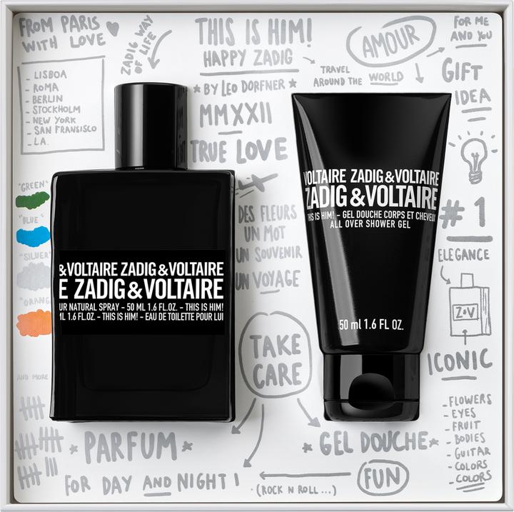 Image du produit Zadig & Voltaire This is Him! Noël 2023 Eau de Toilette 50 / Gel Douche (Eau de toilette, 100 ml)