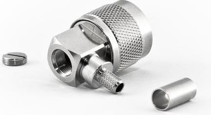 Produktbild Varia N-Stecker gewinkelt 90° für HDF200 Kabel, Crimp Version