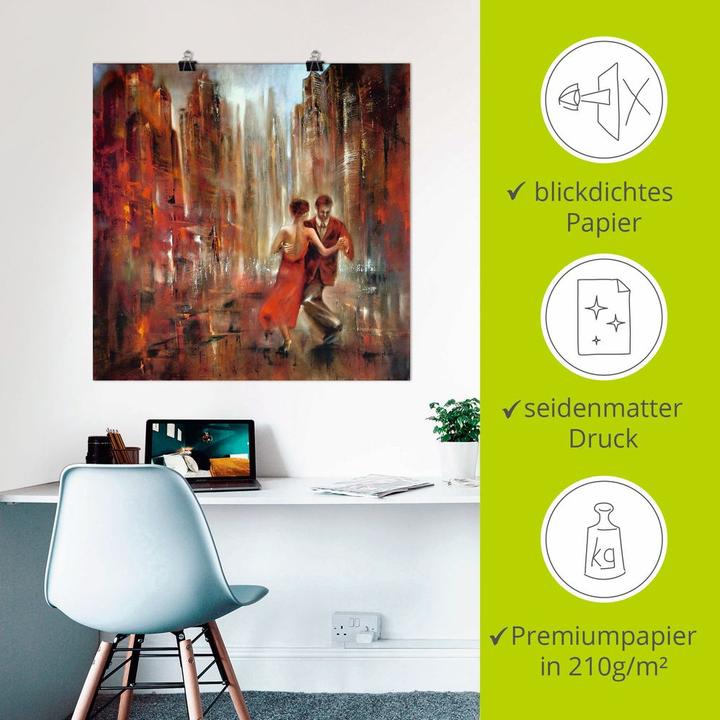 Actual product image Artland Canvas picture on canvas Tango Abstract T1XZ (40x40 cm)