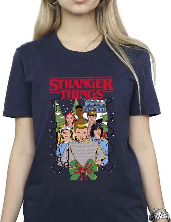 Immagine prodotto Netflix Stranger Things Christmas Poster Maglietta Ampia Donna (3XL)