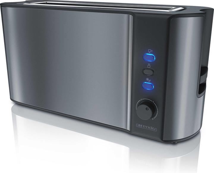 Arendo Long Slot Toaster FRUKOST Grey