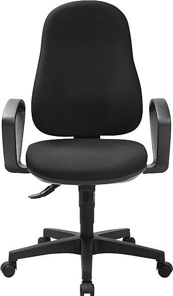 Actual product image Topstar SUPPORT SY ergonomic swivel chair, with arm rests, synchronous mechanism, black.