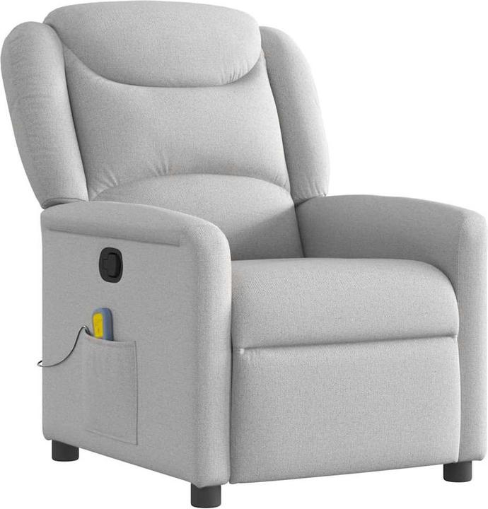 Productafbeelding VidaXL Massagefauteuil cloud grey stoffen massage TV-fauteuil