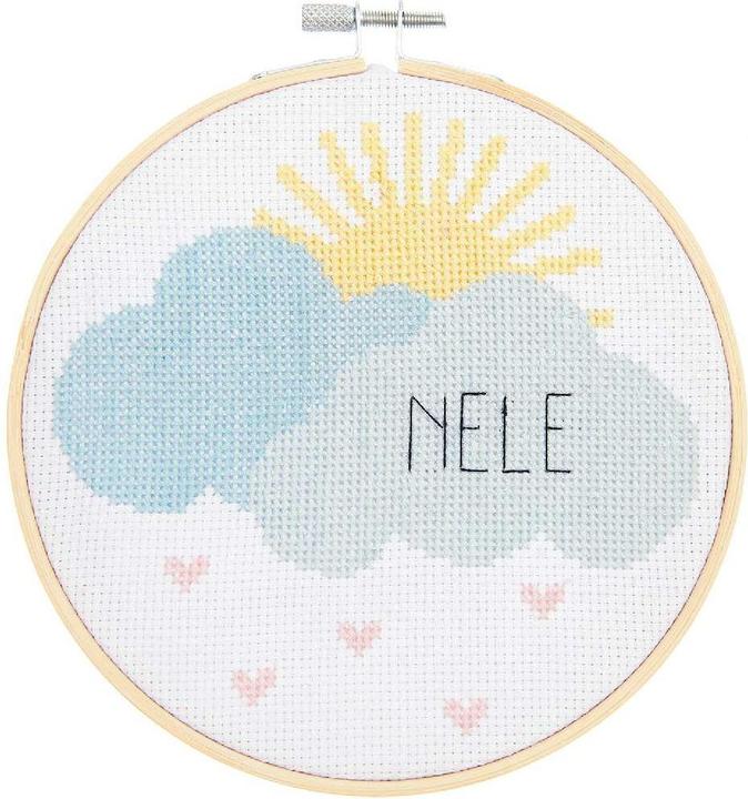 Image du produit Rico Design Kit de broderie image de naissance nuages.100140