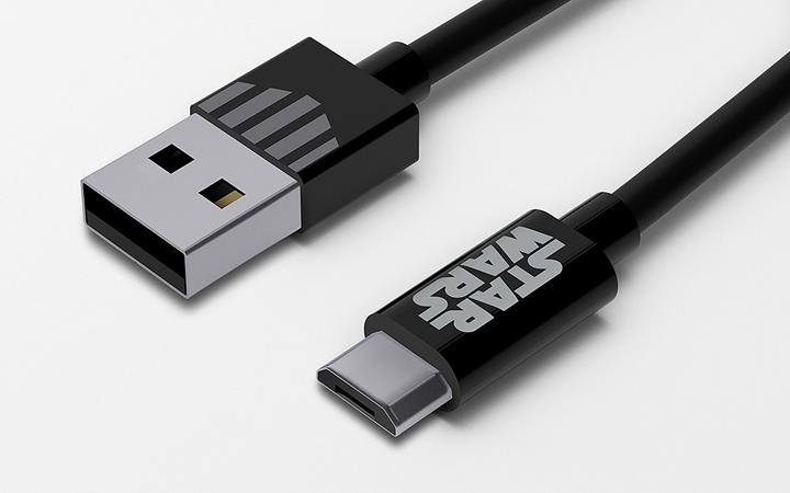 Produktbild Tribe Line - Microusb Cables - 1,2 M (4ft.) - Darth Vader (1.20 m, USB 2.0)