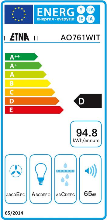 Energie-Label Etna AO761WIT (Unterbauhaube)