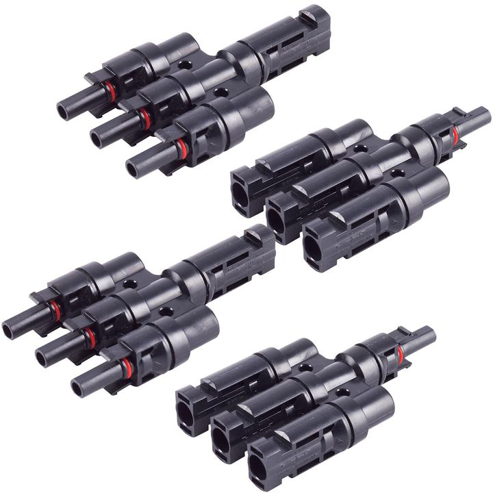 Image du produit S-Impuls Kit d'adaptateurs pour connecteur en T, 3/1, compatible MC4, IP68, 1,5kV, lot de 2