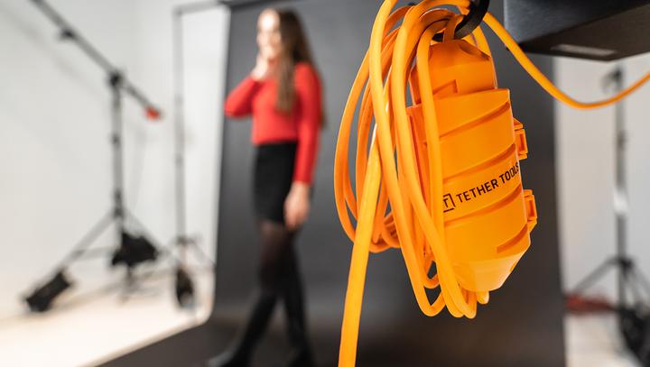 Image du produit Tether Tools USB-C 3.1 Kabel, USB-C / USB-C, 9.4m gerade zu gerade, 9.4 m, Orange (9.40 m, USB 3.1)