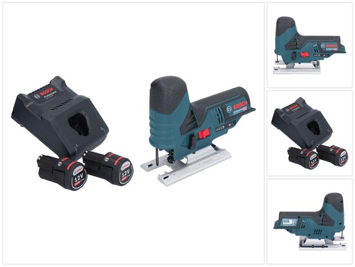 Bosch Professional Bosch GST 12V-70 Seghetto alternativo professionale a batteria 12 V 70 mm + 2x batteria 2,0 Ah +