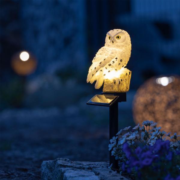 Produktbild Casativo 3er-Set LED Solar-Eule Solar Gartenleuchte