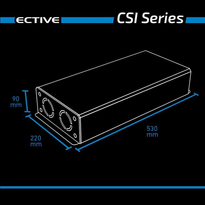 Produktbild Ective CSI 25 Sinus-Wechselrichter 2500W 24V