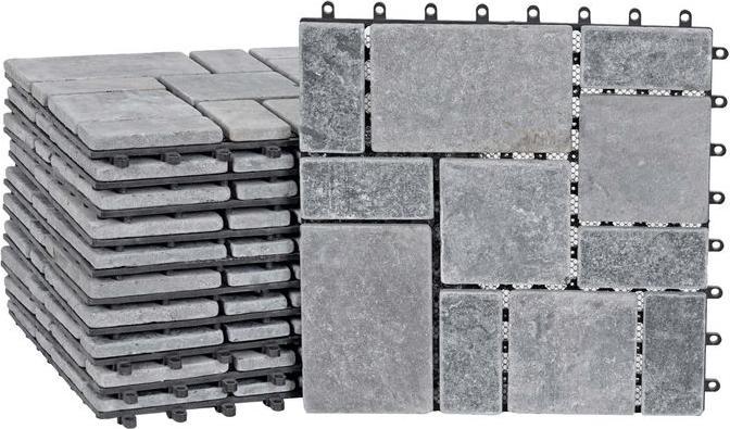 Produktbild Mendler Steinfliese HWC-K70, 11x je 30x30cm = 1m², dunkelgrau (11 x)