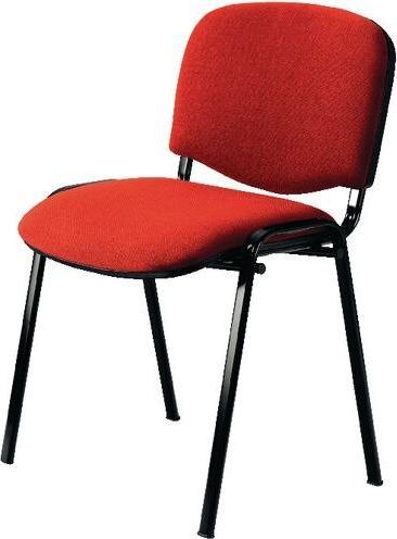 Produktbild Nowy Styl Stapelstuhl ISO PLUS Gestell Schwarz Stoff Rot