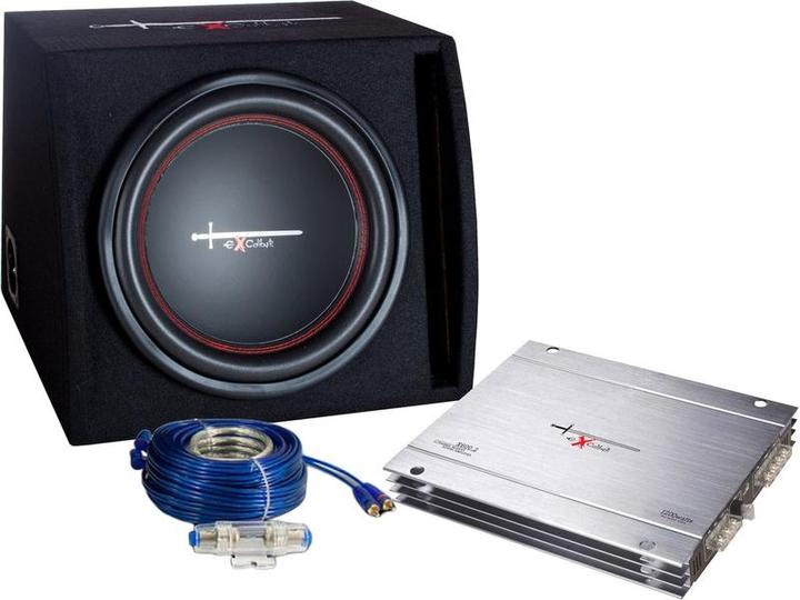 Produktbild Excalibur X1 Basspack 12 Subwoofer Met Versterker En Kabelset