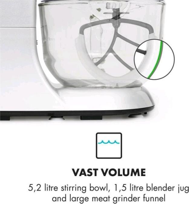 Immagine prodotto Klarstein Macchina da cucina Lucia Argentea 2G Argento (1300 W)