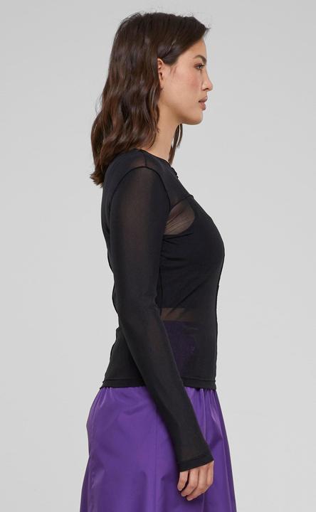 Actual product image Urban Classics Ladies Exposed Seam Mesh Longsleeve (S)