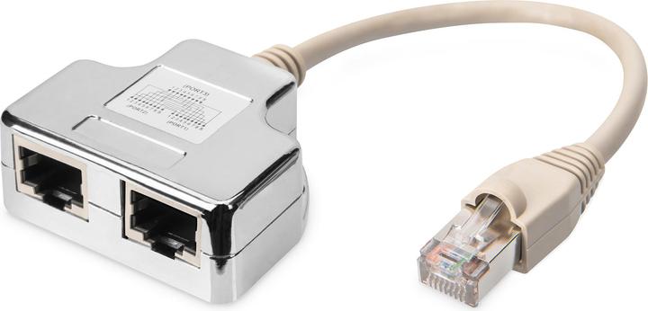 Image du produit Digitus Adaptateur de câble de brassage, CAT 5e, blindé - 1:1 (RJ45, RJ45 (1x))
