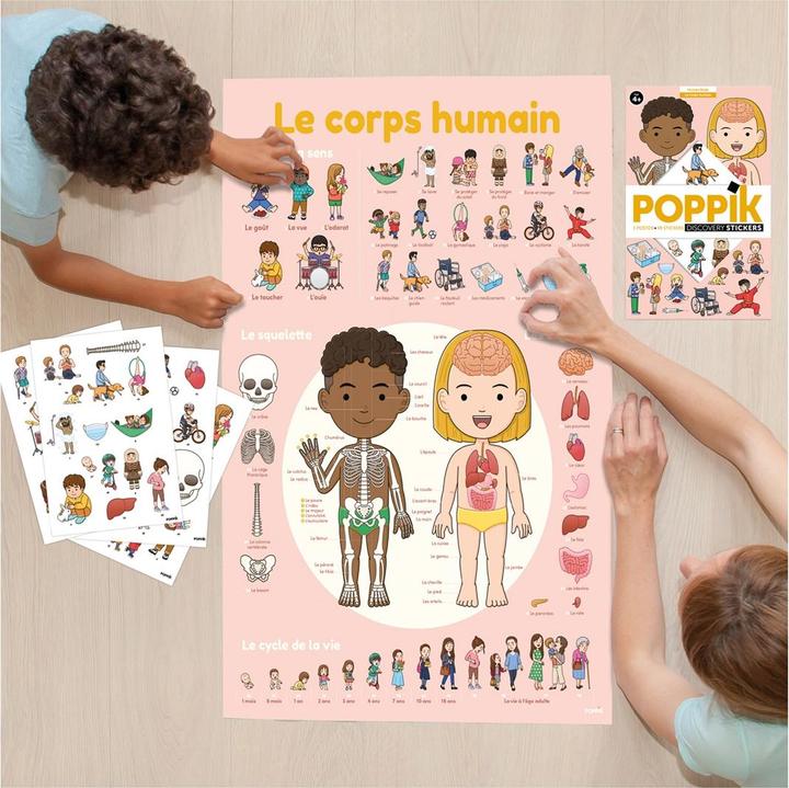 Immagine prodotto Poppik Poster didattico con adesivi sul corpo umano