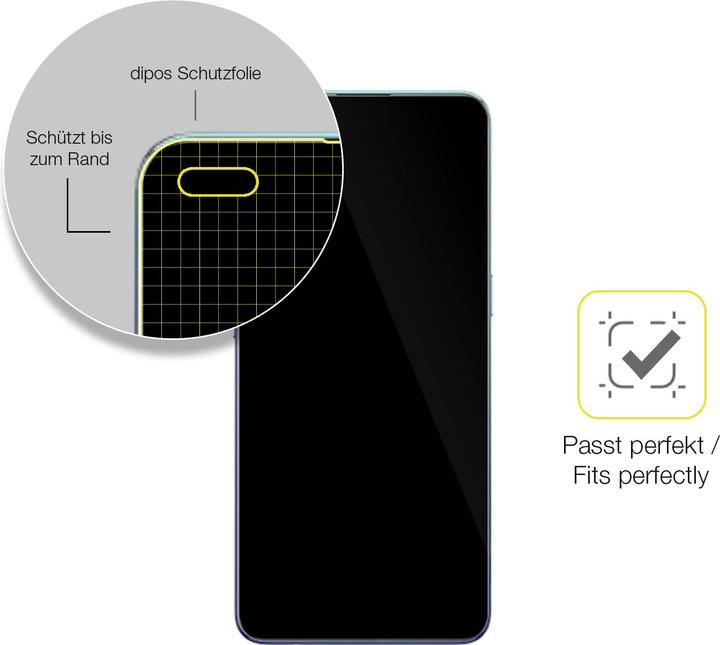 Immagine prodotto Dipos 3D Full-Cover Pellicola Protettiva (1 Pezzo/i, Oppo Reno 3 Pro)
