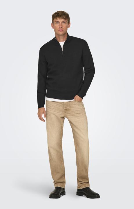 Produktbild Only & Sons Onscooper Reg 12 Half Zip High Neck Knit (L)