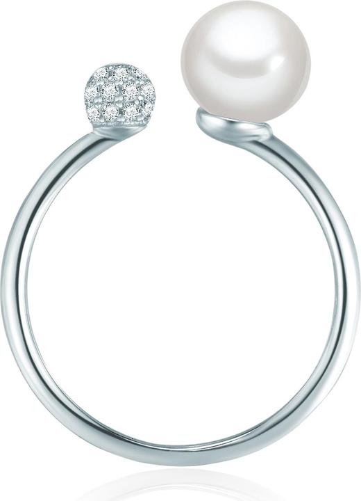 Produktbild Valero Pearls Damen Sterling Silber Zirkonia Süsswasser-Zuchtperle Silber - 10898 (60, 925 Silber)