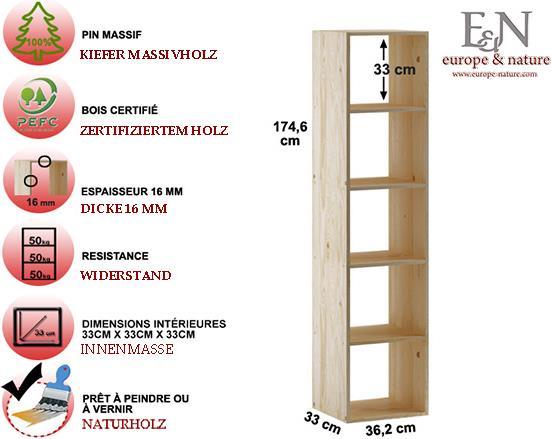 Image du produit Europe & Nature Dinamic 5 (36 x 33 x 174,5 cm)