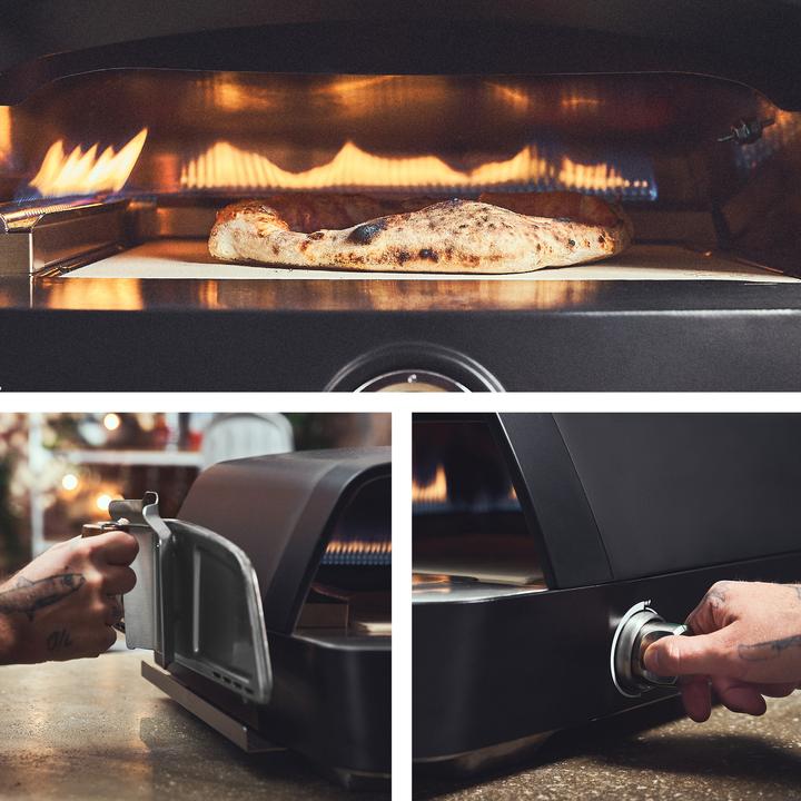 Produktbild Burnhard Outdoor Gas-Pizzaofen FAT TONY, 450 °C – 650 °C, 8 kW (62,5x57,5x28,5cm) inkl. Pizzastein (Pizzaofen Gas)