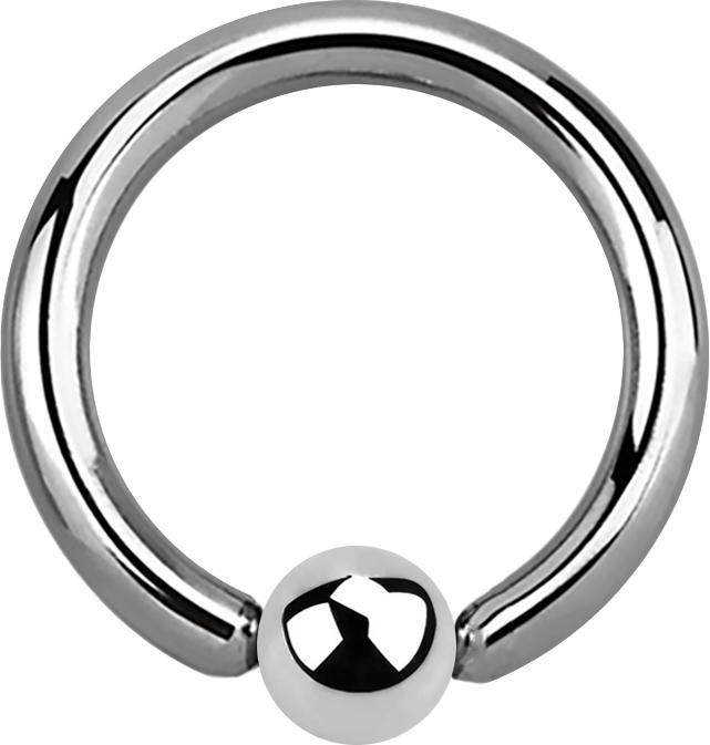 Produktbild Star Piercing Ball Closure Ring silber (ohne Messing, Chirurgenstahl 316L)