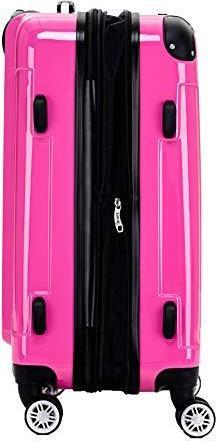 Immagine prodotto Beibye Trolley a guscio rigido Twin Wheels 2048, rosa, M (45 l, Bagaglio a mano (fino a 50 litri))
