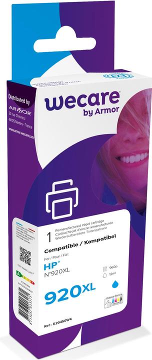 Wecare Ink 920XL rebuilt cyan CD972AE for HP OfficeJet 6500 12ml (C)