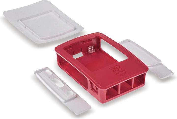 Produktbild Raspberry Pi 3 Model B, Gehäuse, himbeerfarben/weiss
