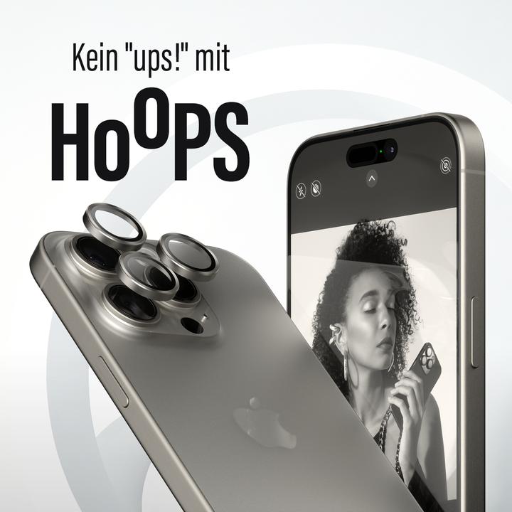 Actual product image PanzerGlass Hoops Camera Lens Protector (1 Piece, Apple iPhone 15 Pro, Apple iPhone 15 Pro Max)