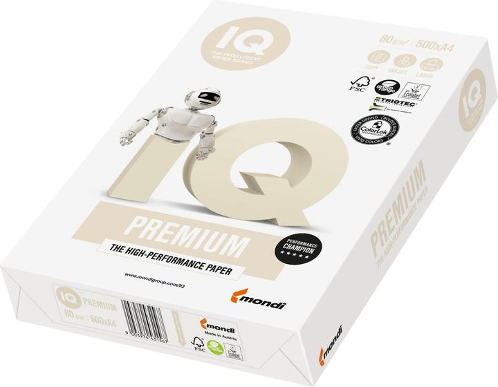 Produktbild IQ Kopierpapier PREMIUM DIN A4 80 g/qm 500 Blatt (80 g/m², 500 x, A4)