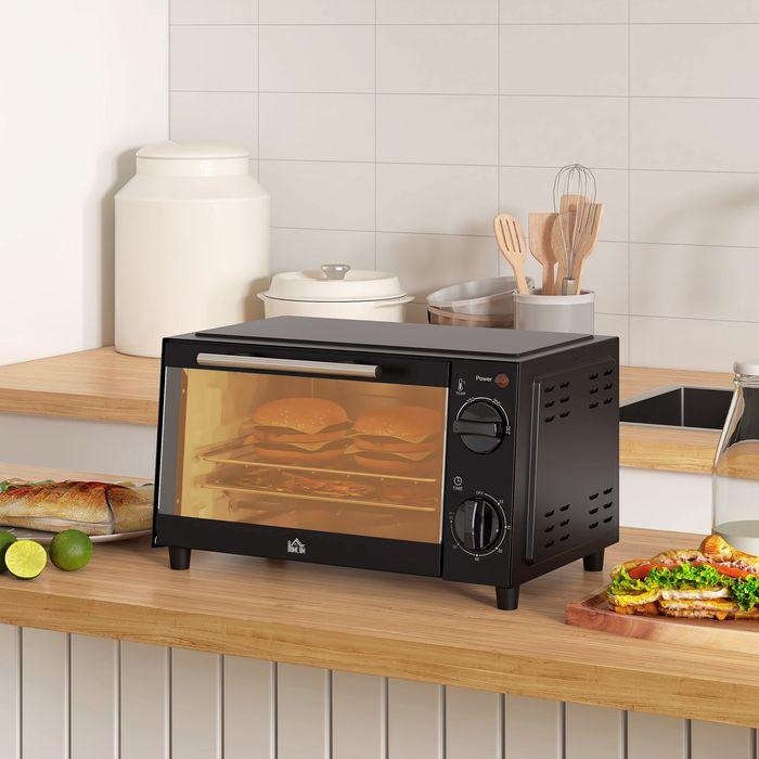 Produktbild Swisshandel24 Minibackofen 9L Mini Ofen mit Backblech, Grillrost, 100 °C-230 °C Edelstahl, schwarz