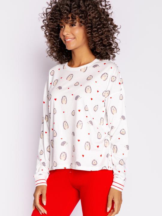Actual product image Pj Salvage Pyjama top "Be mine" offwhite (36)