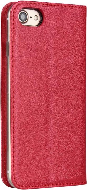 Produktbild Cover-Discount iPhone SE / 8 / 7 - Silk Texture Flip Case rot (Apple iPhone 8, Apple iPhone 7)