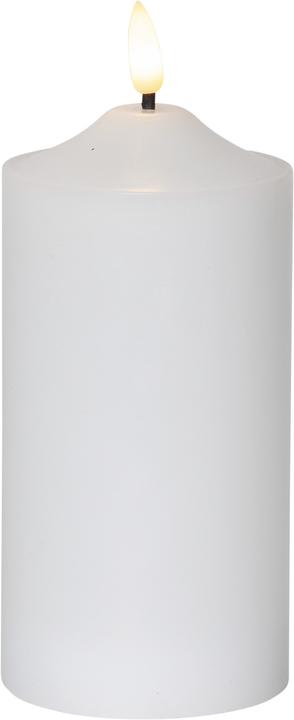 Star Trading LED candle Pillar flame 7.5 cm x 17 cm, White (1 x)