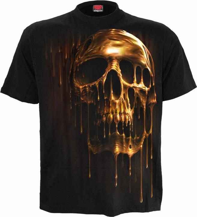 Actual product image Spiral Unisex Adult Dripping Gold T-Shirt (3XL)