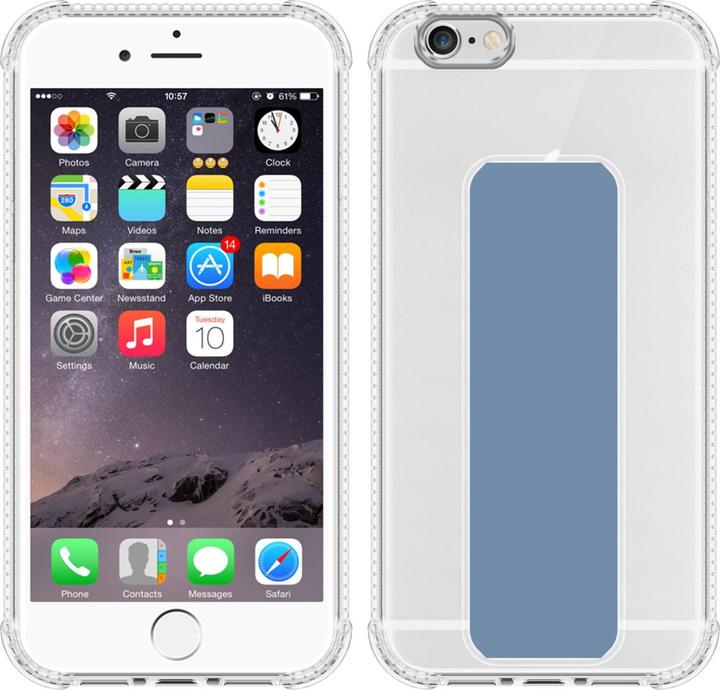 Productafbeelding Cadorabo Hoesje voor Apple iPhone 6 / 6S in TPU met houder LM167 Style (Apple iPhone 6)