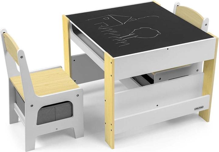 Image du produit Mally Sven table et deux chaises nature Milly (Fauteuil pour enfants)