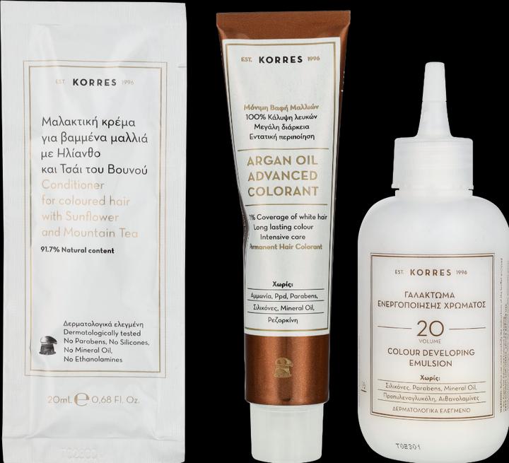 Image du produit Korres Colorant pour cheveux à l'huile d'argan (63 Blond foncé miel)