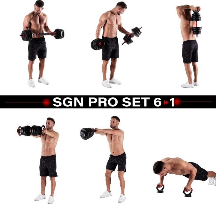 Immagine prodotto HMS SET DI PESI 6IN1 SGN1340 (BILANCIERE MANUBRIO E KETTLEBELL) 40KG (1 x 4 kg)