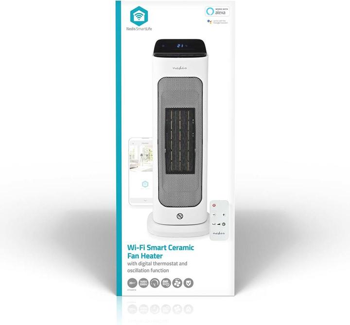 Actual product image Nedis SmartLife ceramic PTC fan heater | Wi-Fi | 2000 W | 2 heat settings | oscillation | display (2000 W)