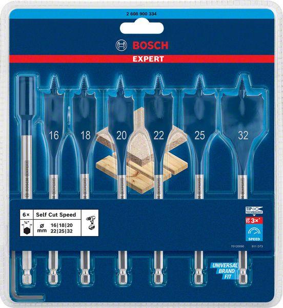 Actual product image Bosch Professional Zubehör EXPERT Self Cut Speed flat milling bit set, 10/12/13/14/16/18/20/22/24/25/28/30/32 mm, 13 pcs. (10, 12, 13, 14, 16, 18, 20, 22, 24, 25, 28, 30, 32 millimetres)