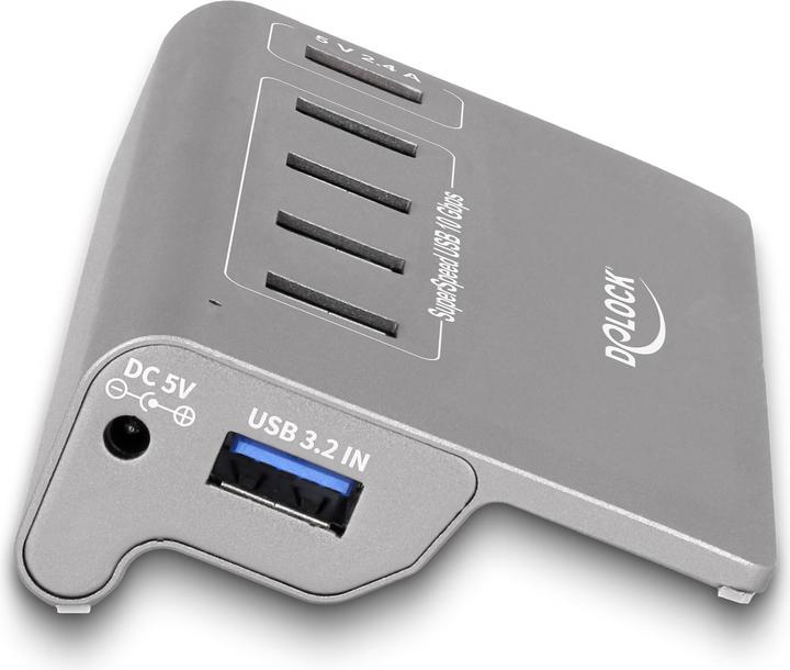Immagine prodotto Delock Hub USB 10 Gbps con 4 porte USB Type-A + 1 ricarica rapida (USB-A, 5 Porti)