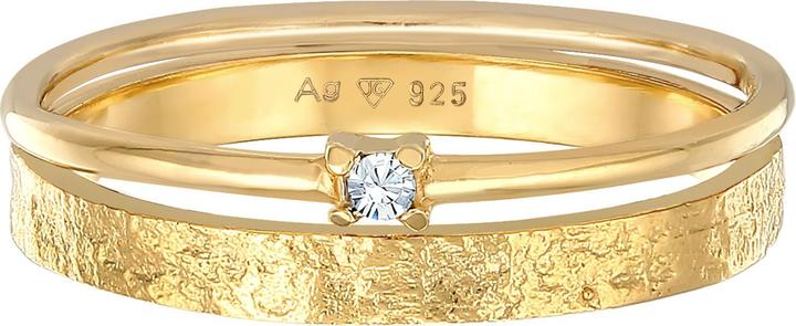 Produktbild Elli Kristall Ring, Organic, Ring Set, Solitär-Ring (52, 925 Silber)