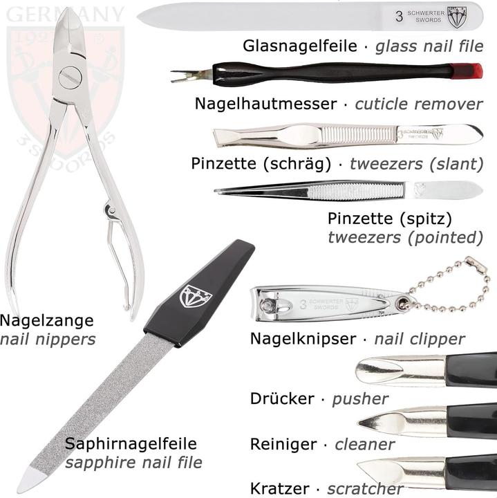 Actual product image Drei Schwerter 12-piece nail set 'Palermo'