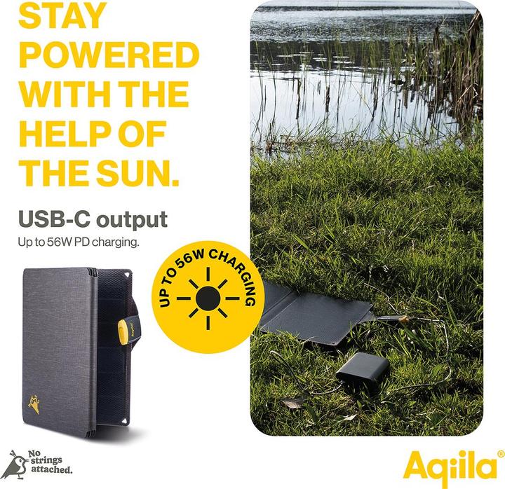 Immagine prodotto Aqiila Sunbird P56 - Pannello solare pieghevole (56 W, 1.34 kg)