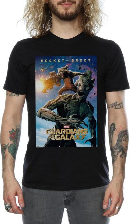 Produktbild Guardians Of The Galaxy Rocket And Groot Poster TShirt (M)