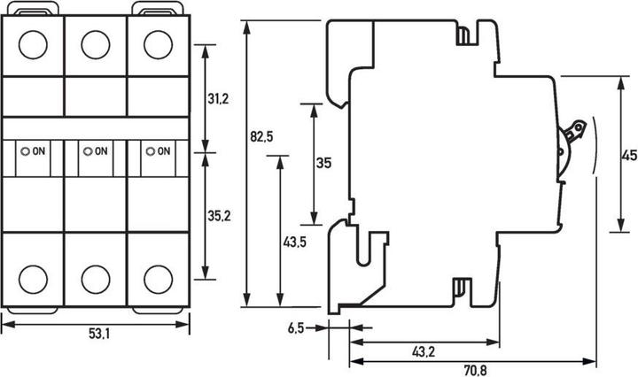 Actual product image Doepke DOEP DLS 6I C6-3 10KA Miniature circuit-breaker DLS 6i 3-pole 6A C-characteristic 1